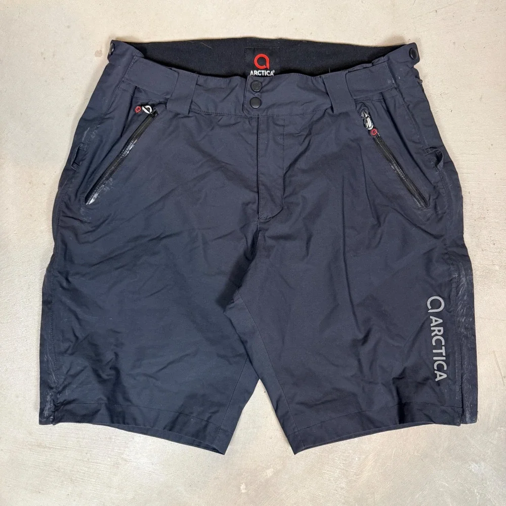 Arctica Mens Full Zip Ski Training Shorts Black Size Large Padded Alpine Racing